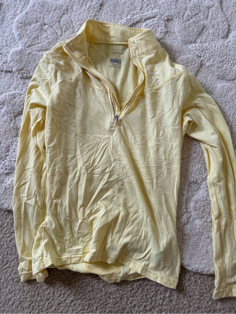 Nike women’s Light Yellow Quarter-Zip Pullover